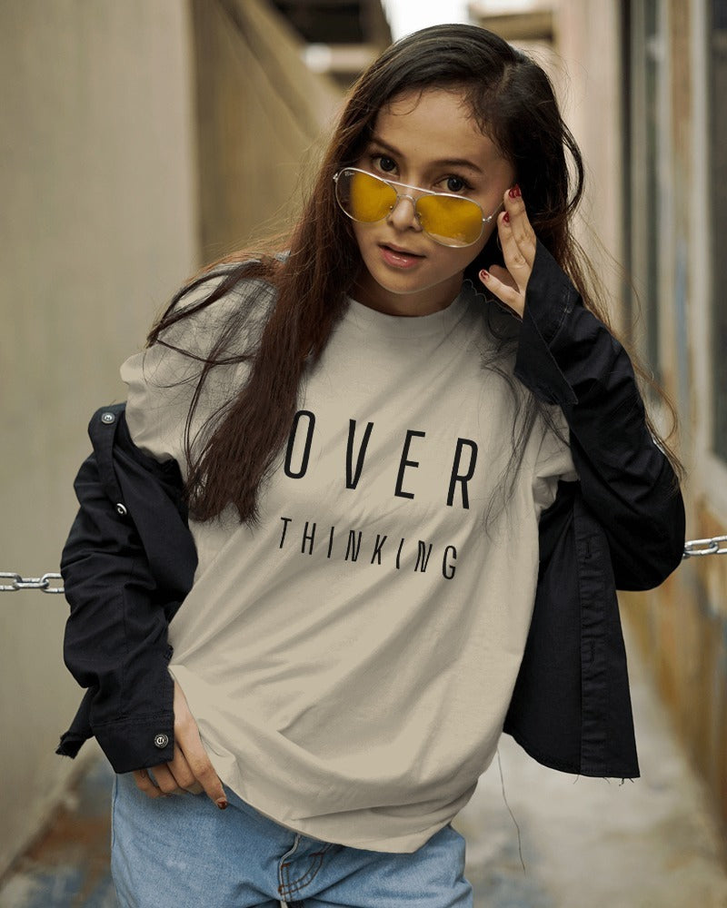 Over Thinking Unisex Oversized Tees