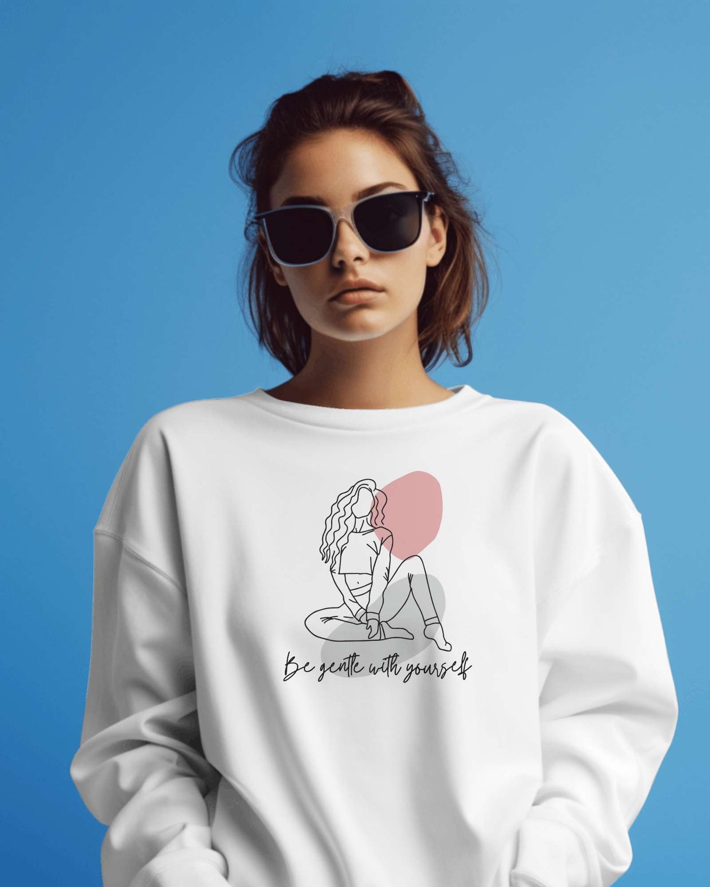 Be Gentle with Yourself Unisex Sweatshirt - Inspiring Quote Design