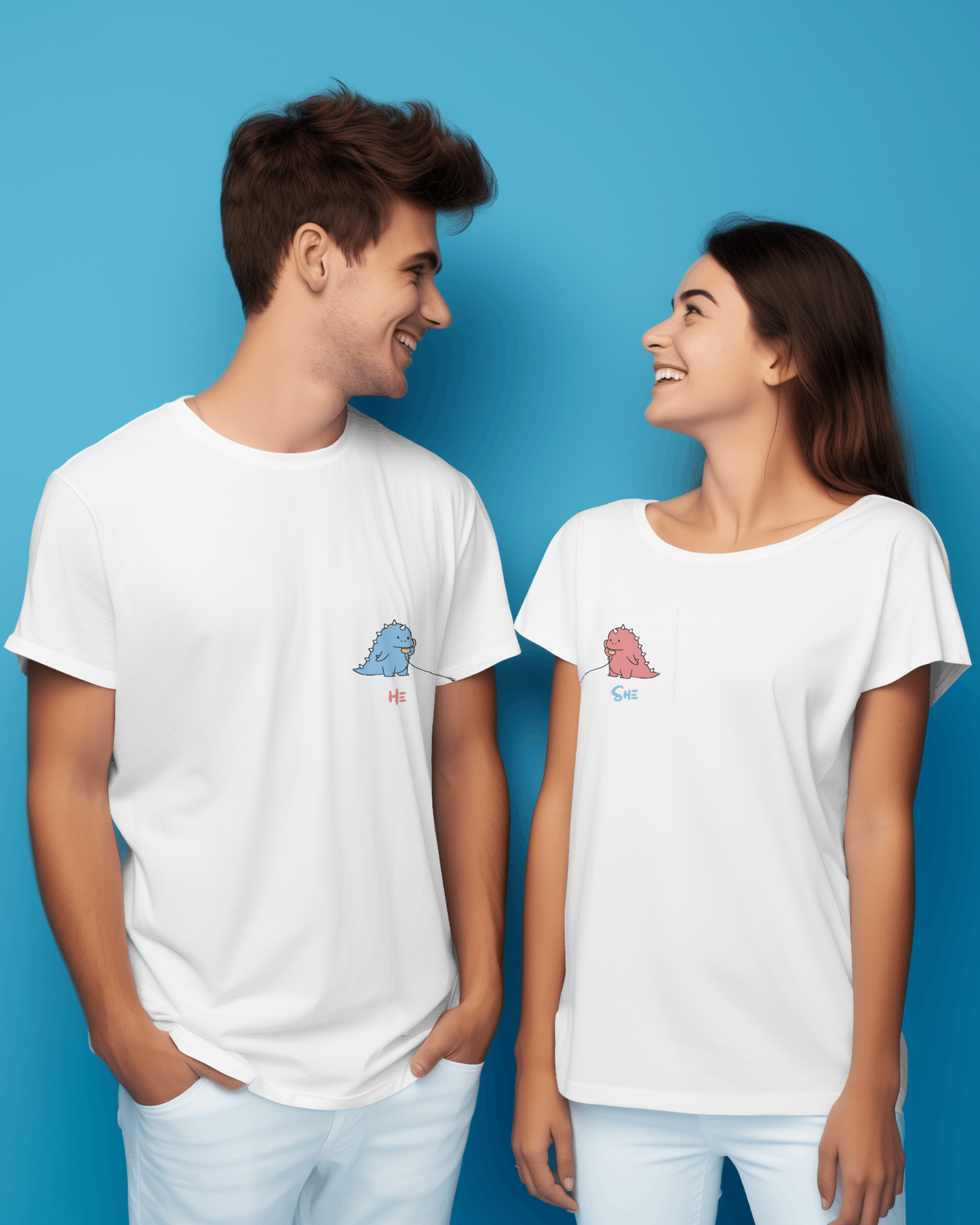 He She Couple Tees