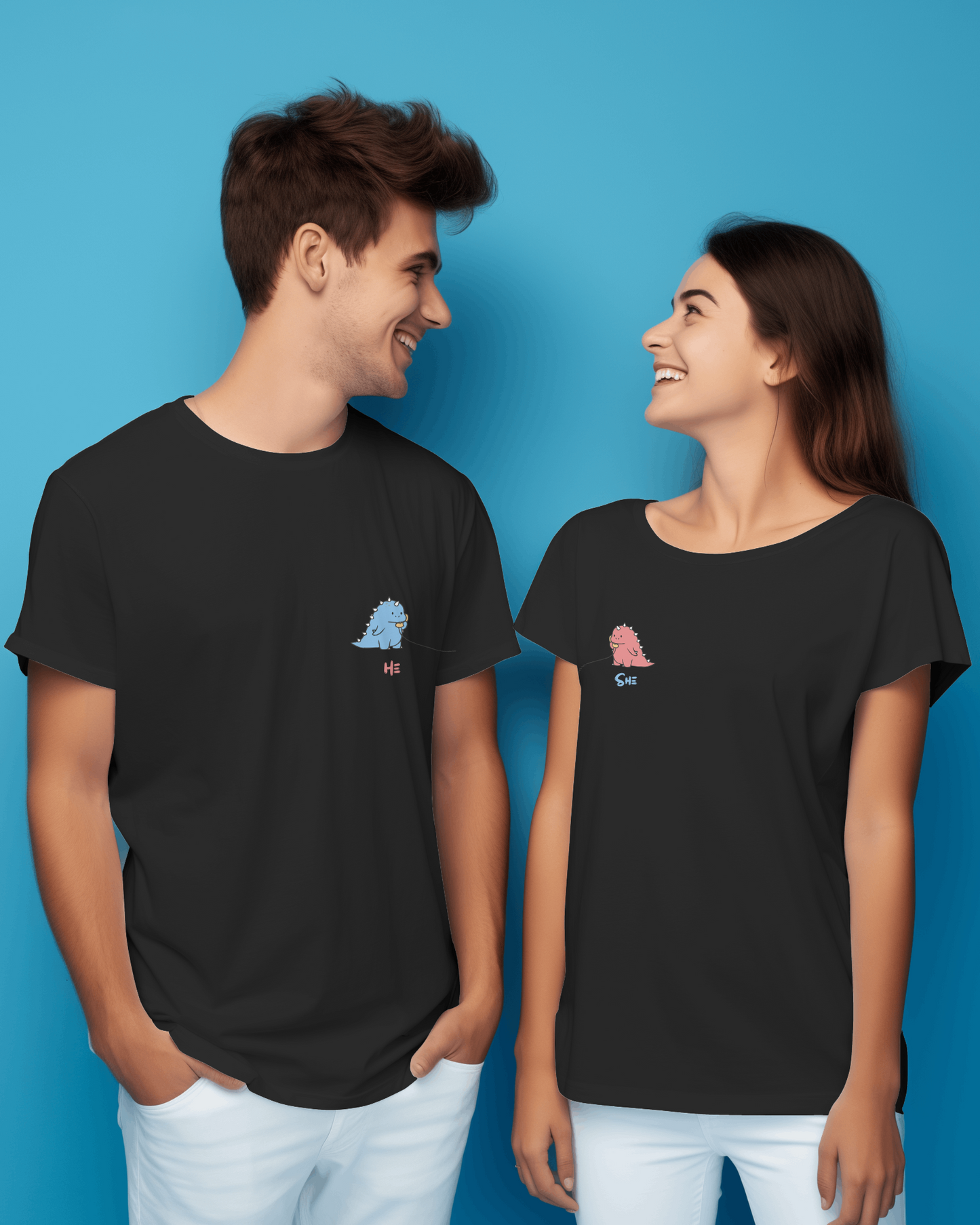 He She Couple Tees