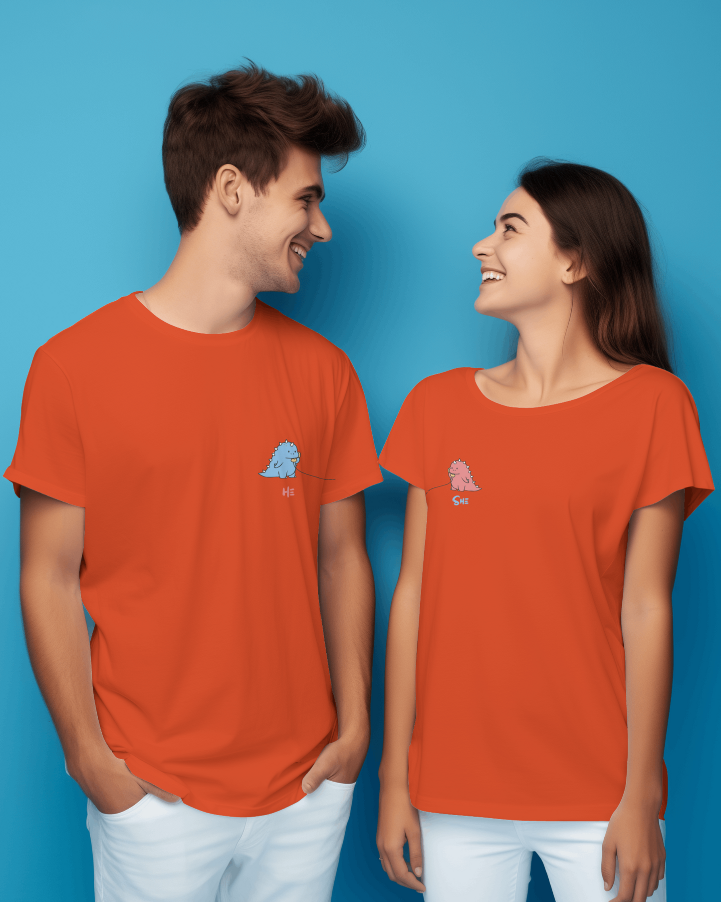 He She Couple Tees