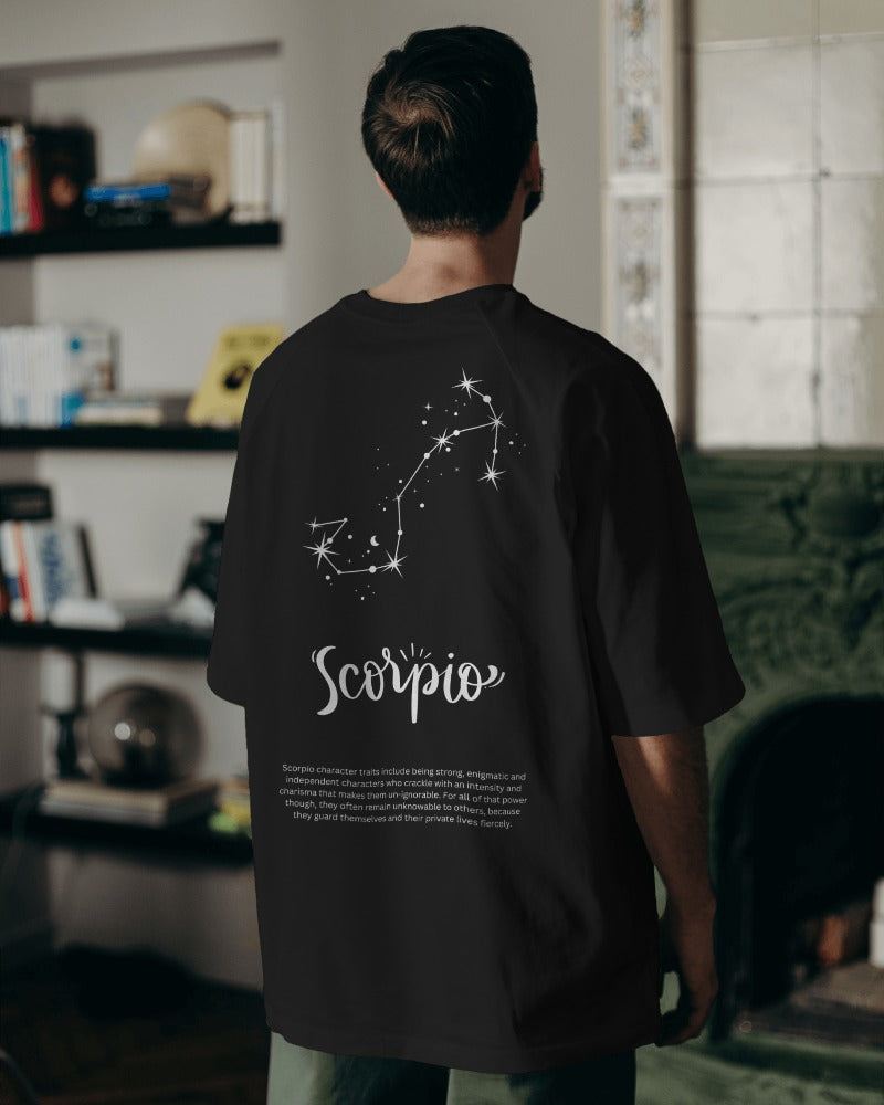 Scorpio Zodiac Sign Unisex Oversized Tees