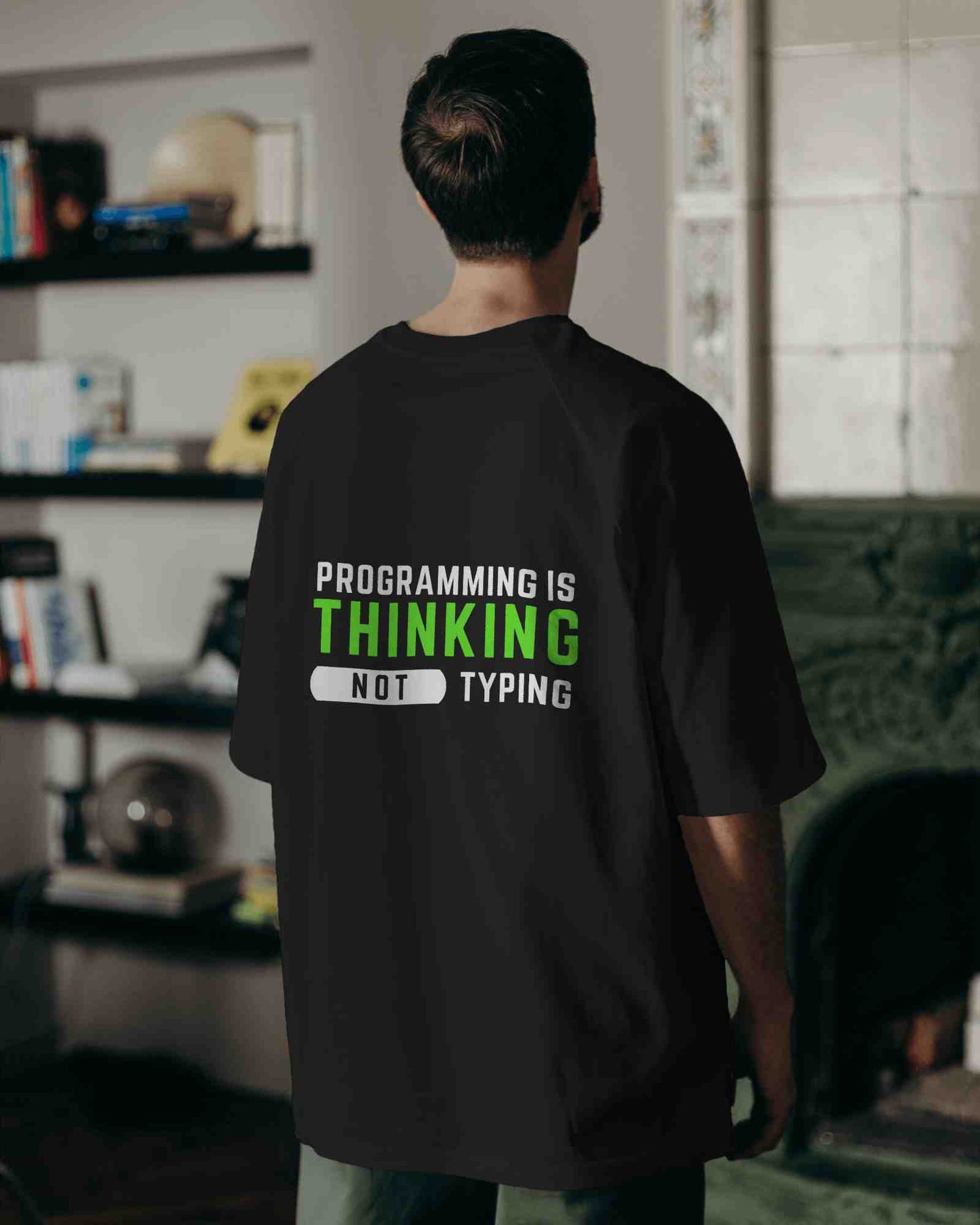 Programmer Thinking Unisex Oversized T-shirt