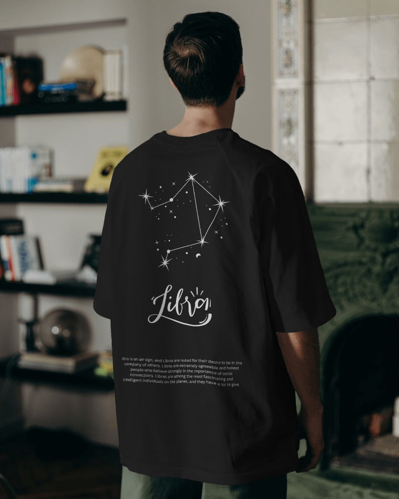 Libra Zodiac Sign Unisex Oversized Tees