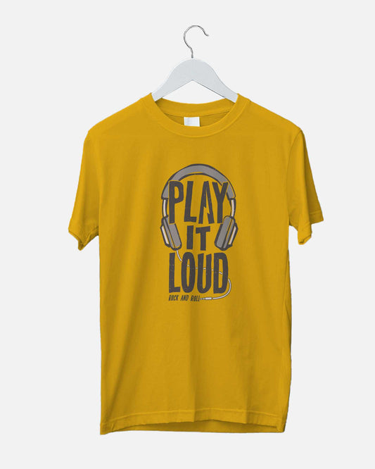 Sonic Statement: "Play It Loud" Graphic T-Shirt with Headphone Vibes 🎧🔊"