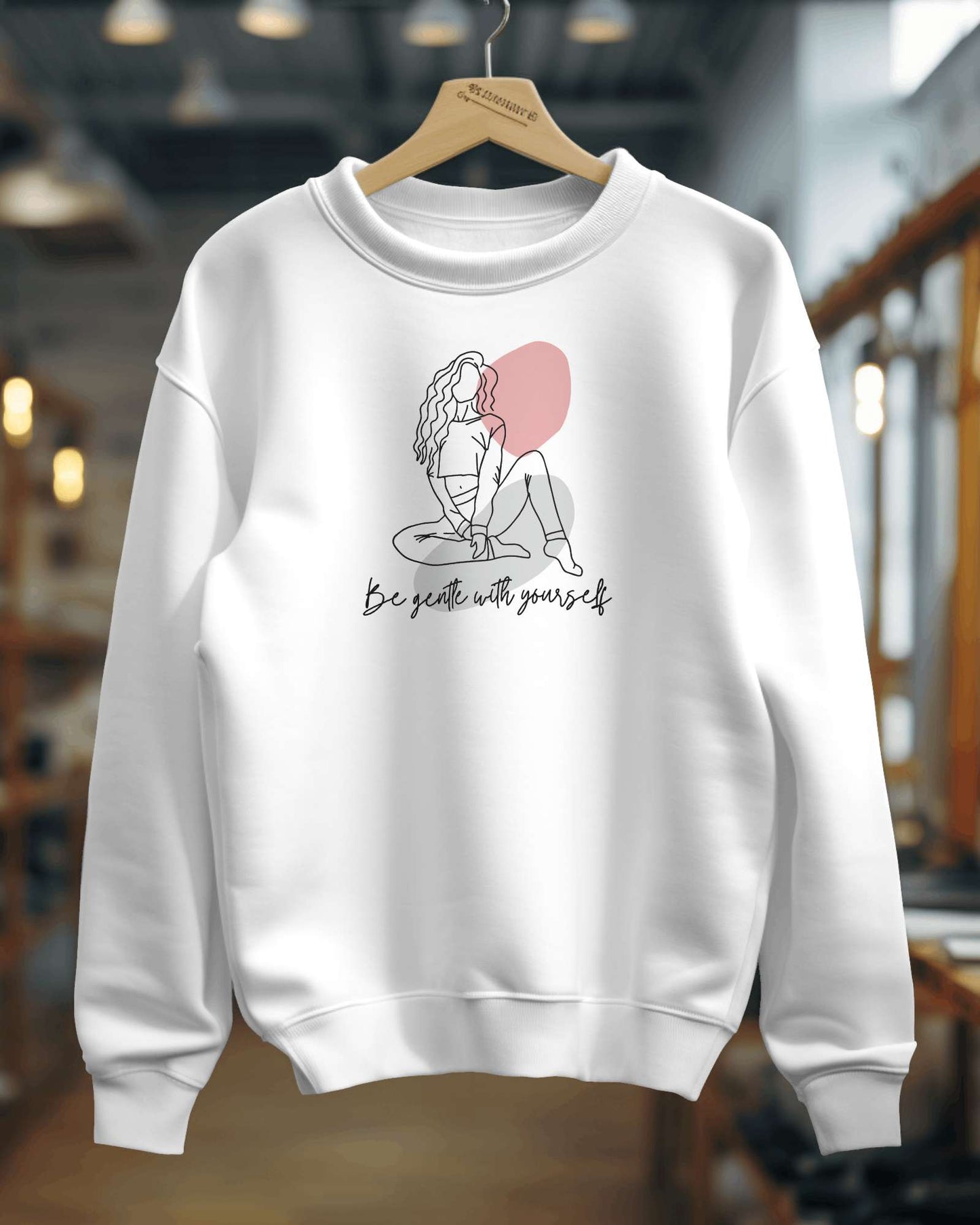 Be Gentle with Yourself Unisex Sweatshirt - Inspiring Quote Design