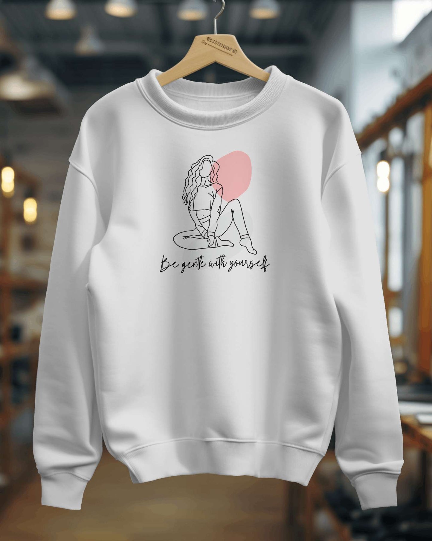 Be Gentle with Yourself Unisex Sweatshirt - Inspiring Quote Design