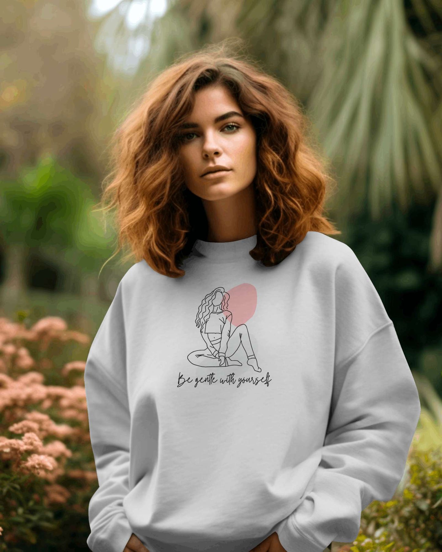 Be Gentle with Yourself Unisex Sweatshirt - Inspiring Quote Design