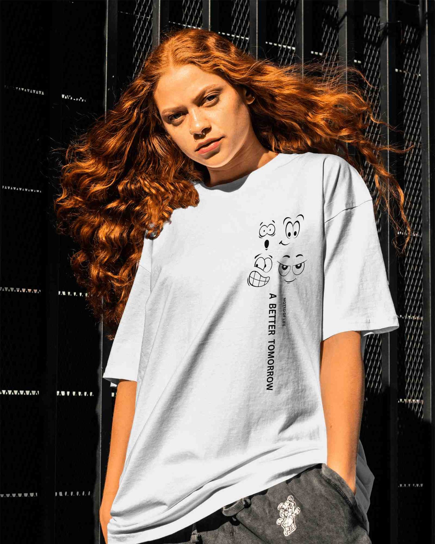 Motto of Life  Oversized T-shirt