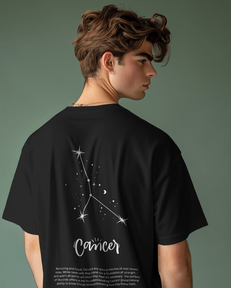 Cancer Zodiac Sign Unisex Oversized Tees